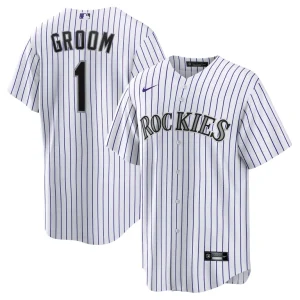 Colorado rockies nike 1 groom home replica jersey White