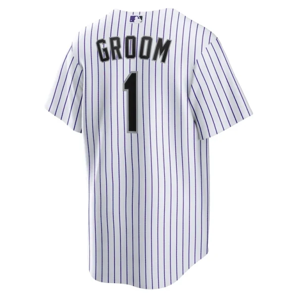 Colorado rockies nike 1 groom home replica jersey White L