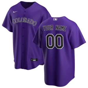 Colorado rockies nike alternate replica custom jersey Purple
