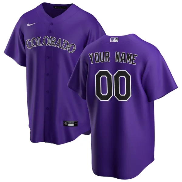 Colorado rockies nike alternate replica custom jersey Purple