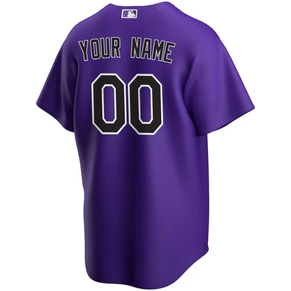 Colorado rockies nike alternate replica custom jersey Purple L