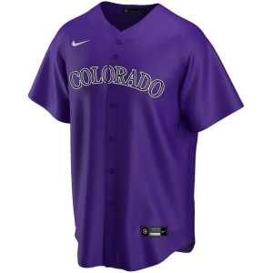 Colorado rockies nike alternate replica custom jersey Purple M