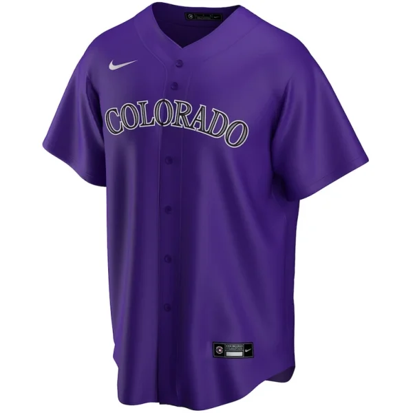 Colorado rockies nike alternate replica custom jersey Purple M