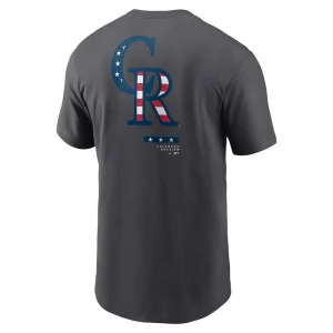 Colorado rockies nike americana t shirt anthracite Multi L