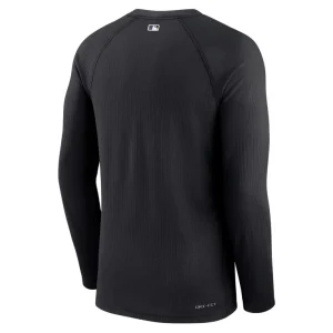 Colorado rockies nike authentic collection game raglan performance long sleeve t shirt Black L