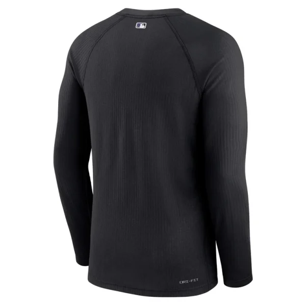 Colorado rockies nike authentic collection game raglan performance long sleeve t shirt Black L