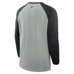 Colorado rockies nike authentic collection game time raglan performance long sleeve t shirt Heather grayblack L