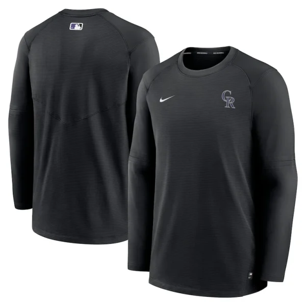 Colorado rockies nike authentic collection logo performance long sleeve t shirt Black