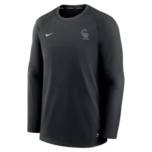 Colorado rockies nike authentic collection logo performance long sleeve t shirt Black M
