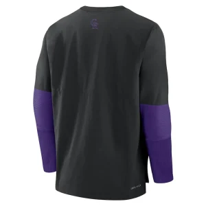 Colorado rockies nike authentic collection player lightweight performance long sleeve top Blackpurple L