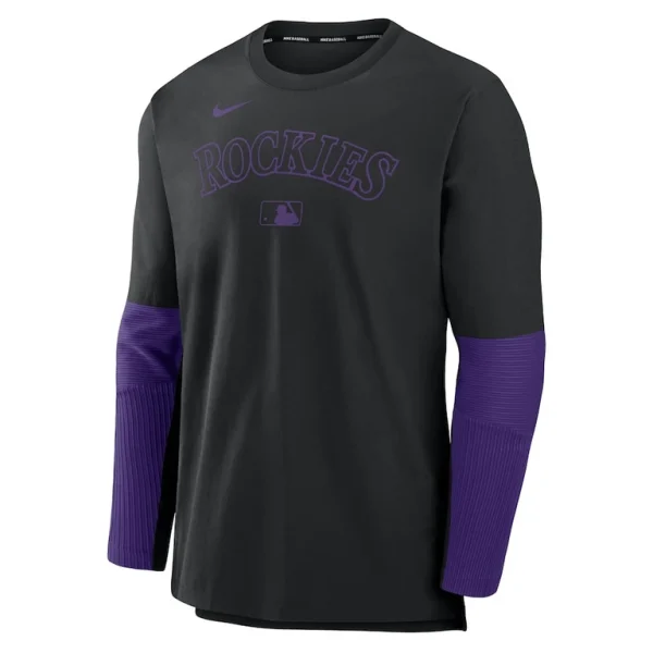Colorado rockies nike authentic collection player lightweight performance long sleeve top Blackpurple M