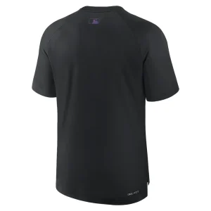 Colorado rockies nike authentic collection pregame raglan performance t shirt Black L