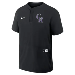 Colorado rockies nike authentic collection raglan short sleeve windshirt Black M