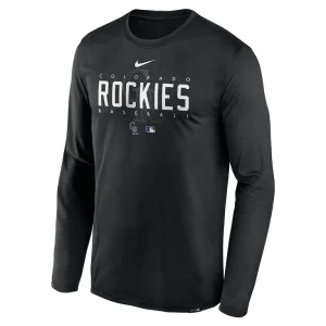 Colorado rockies nike authentic collection team logo legend performance long sleeve t shirt Black M