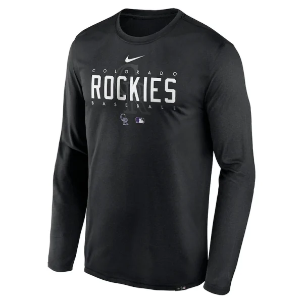 Colorado rockies nike authentic collection team logo legend performance long sleeve t shirt Black M