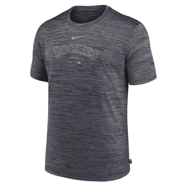Colorado rockies nike authentic collection velocity performance practice t shirt Charcoal M