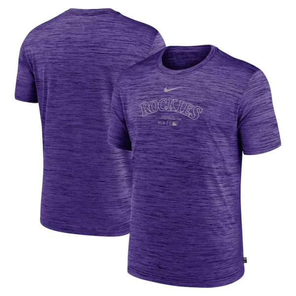 Colorado rockies nike authentic collection velocity performance practice t shirt Purple