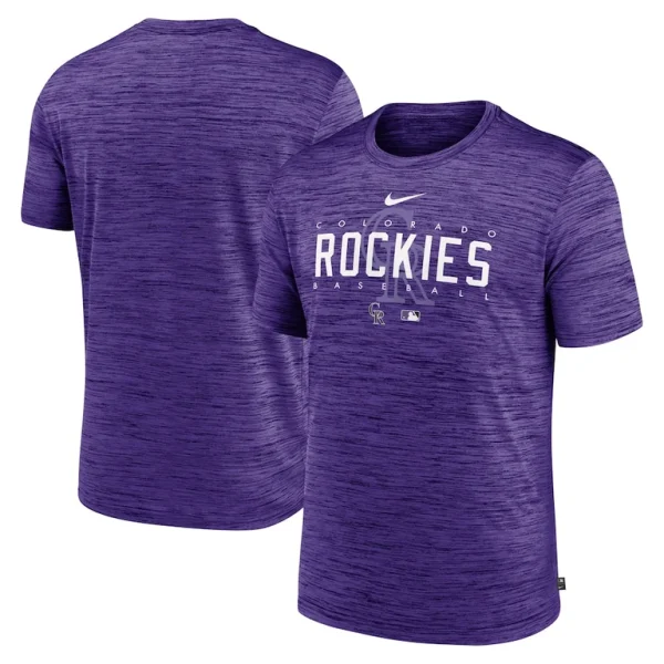 Colorado rockies nike authentic collection velocity performance practice t shirt Purple