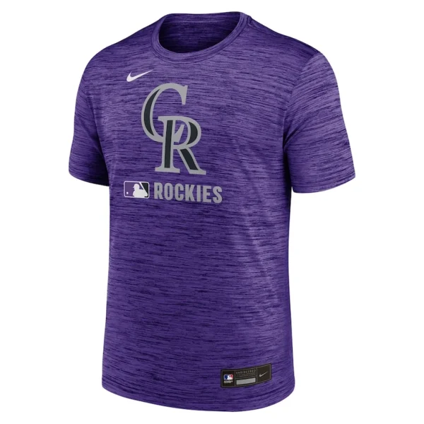 Colorado rockies nike authentic collection velocity performance practice t shirt Purple M