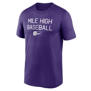 Colorado rockies nike baseball phrase legend performance t shirt Purple M