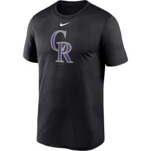 Colorado rockies nike big tall logo legend performance t shirt Black 2XT