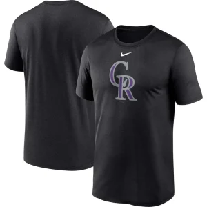 Colorado rockies nike big tall logo legend performance t shirt Black
