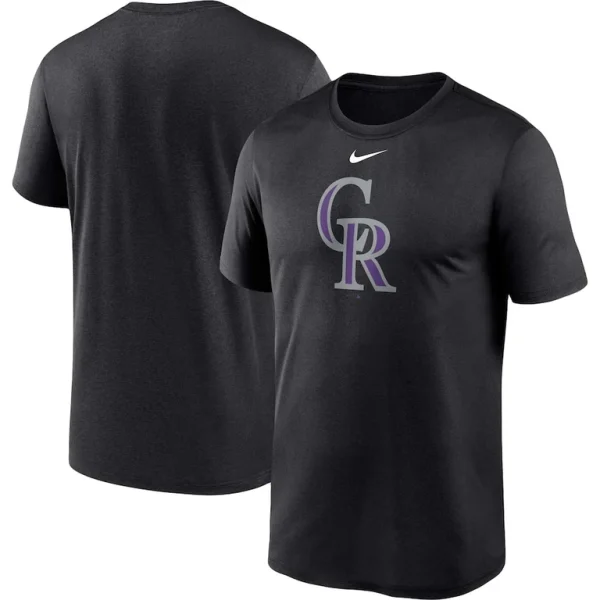 Colorado rockies nike big tall logo legend performance t shirt Black