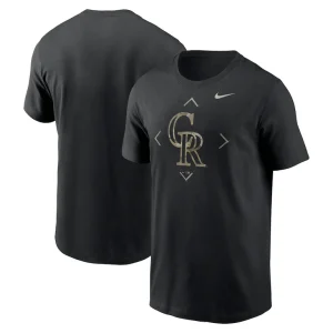Colorado rockies nike camo logo t shirt Black