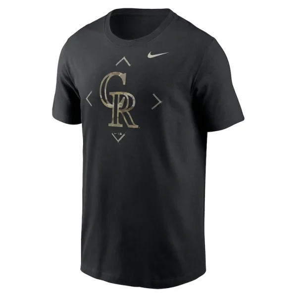 Colorado rockies nike camo logo t shirt Black M