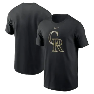 Colorado rockies nike camo logo team t shirt Black