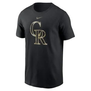 Colorado rockies nike camo logo team t shirt Black M