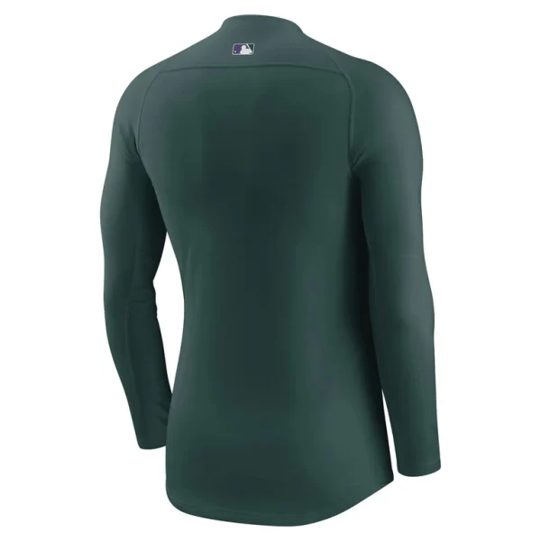 Colorado rockies nike city connect base layer raglan long sleeve performance t shirt Green L