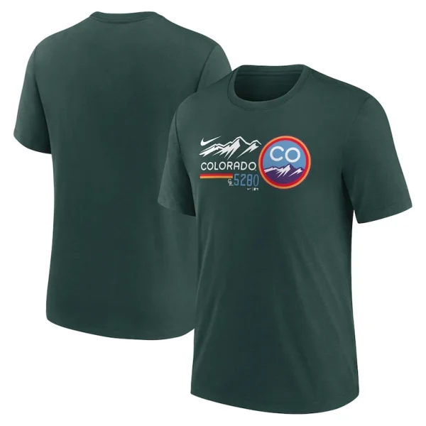 Colorado rockies nike city connect tri blend t shirt Multi