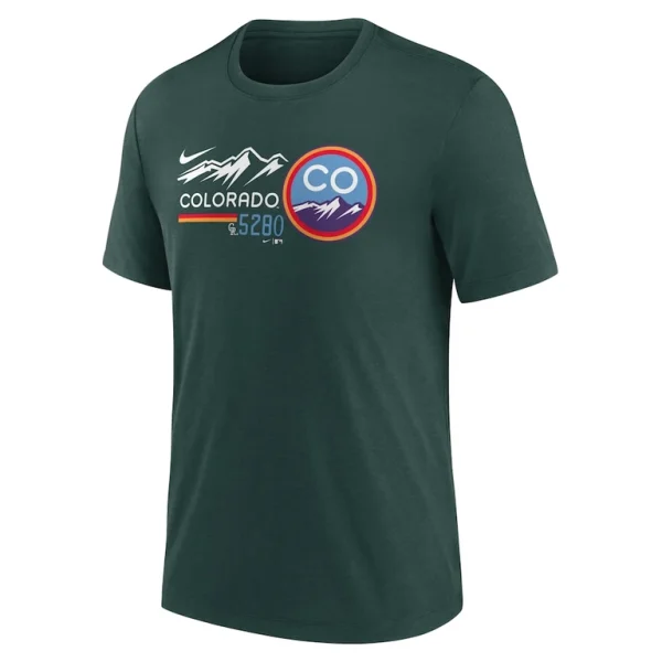 Colorado rockies nike city connect tri blend t shirt Multi M