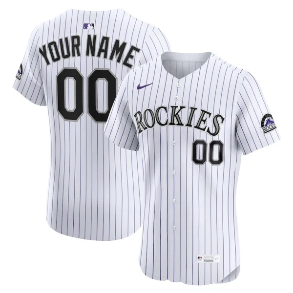 Colorado rockies nike home elite custom jersey White