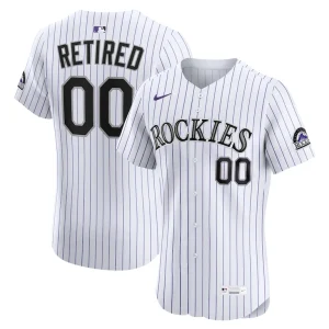 Colorado rockies nike home elite pick a player retired roster jersey White
