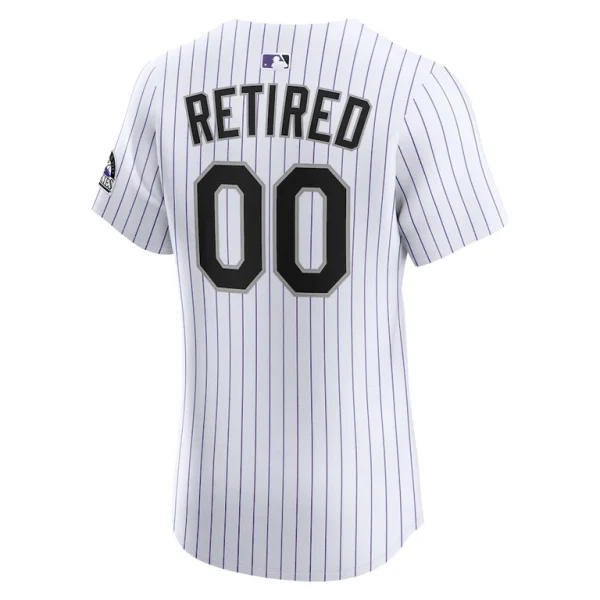 Colorado rockies nike home elite pick a player retired roster jersey White 48