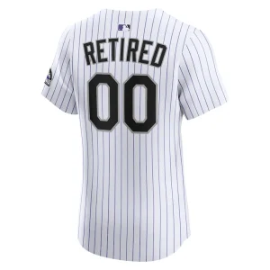 Colorado rockies nike home elite pick a player retired roster jersey White 48