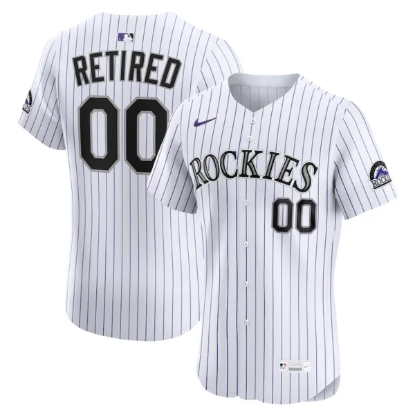 Colorado rockies nike home elite pick a player retired roster jersey White