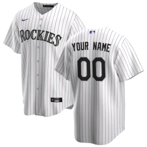 Colorado rockies nike home replica custom jersey White
