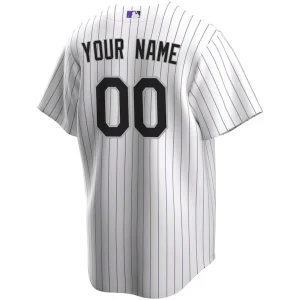 Colorado rockies nike home replica custom jersey White L
