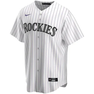 Colorado rockies nike home replica custom jersey White M