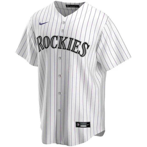 Colorado rockies nike home replica custom jersey White M