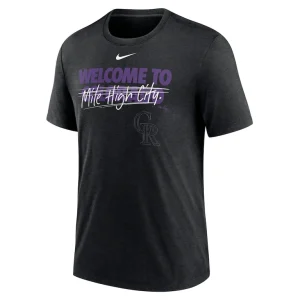 Colorado rockies nike home spin tri blend t shirt Heather black M