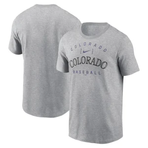 Colorado rockies nike home team athletic arch t shirt Heather gray