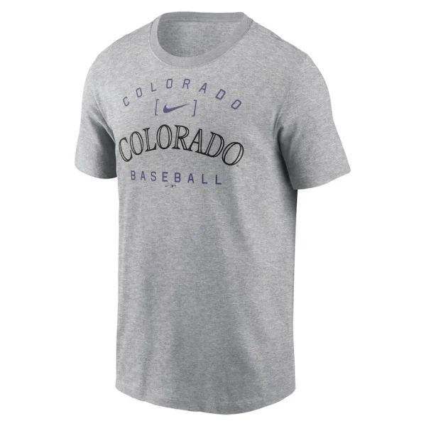 Colorado rockies nike home team athletic arch t shirt Heather gray M