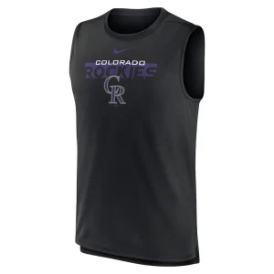 Colorado rockies nike knockout stack exceed muscle tank top Black M