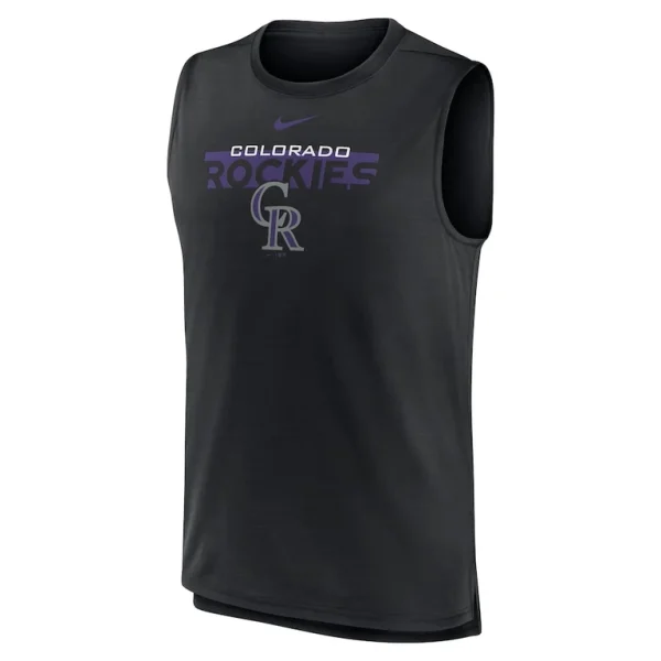 Colorado rockies nike knockout stack exceed muscle tank top Black M