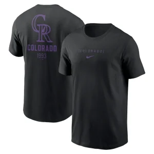 Colorado rockies nike large logo back stack t shirt Black