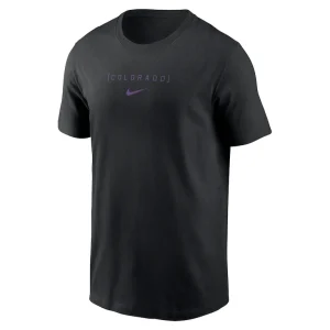 Colorado rockies nike large logo back stack t shirt Black M